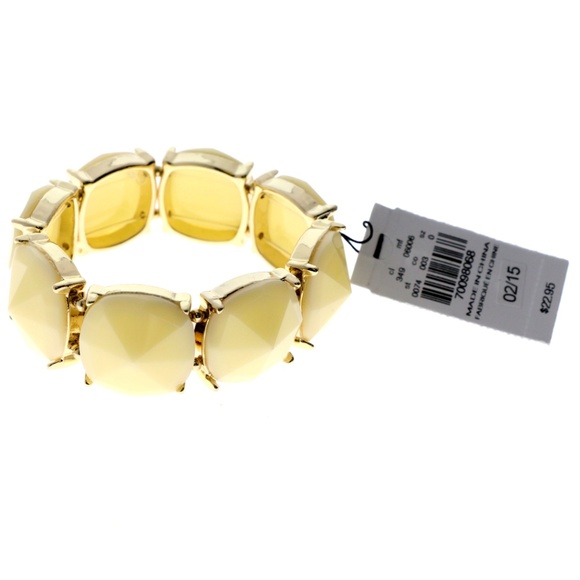 Express Stretch-Bracelet Gold-Tone/cream NWT - Picture 2 of 5